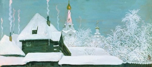 Andrei Ryabushkin - Winter Morning, 1903.