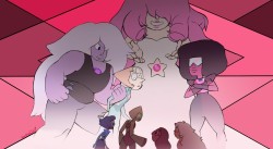 spaceaceamethyst:  a little screencap redraw from the extended intro for a reversal au im working on   omg! &lt;3