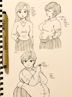 pocharimochi:Progression -  Sometimes I like drawing chubs.  Other times I don’t have ideas on how to draw chub.  So sometimes, I draw sequences.