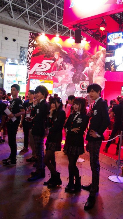 I visited TGS today. It was super busy. I was part of the first 555 people to show up at the Atlus b