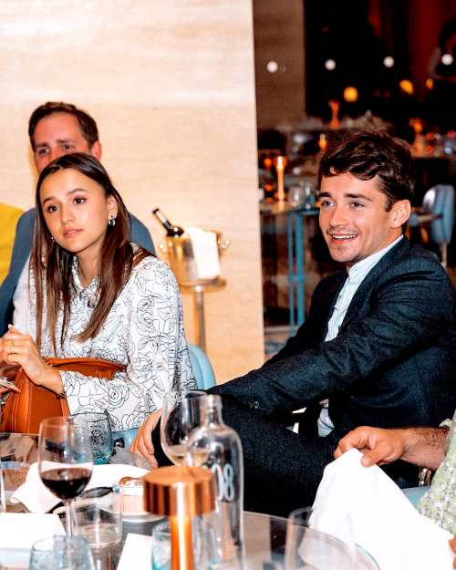 Charles Leclerc at the Vista Jet event in Monaco on May 13, 2022