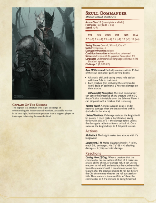 5theditionhomebrewing:Some undead creatures. Used them a while back, thought they were fun.  