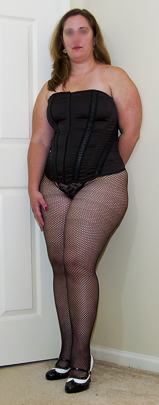 reunited318:  What is your favorite part, the corset, the fishnets or the crotchless