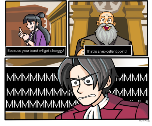 mewtwo365: Edgeworth’s super-lawyer-power is logic, which means unfortunately for him no one else has that…  Dialogue is taken from an episode of Powerpuff Girls (I’m not sure what episode though, I just saw screencaps of it haha!) I hope you find