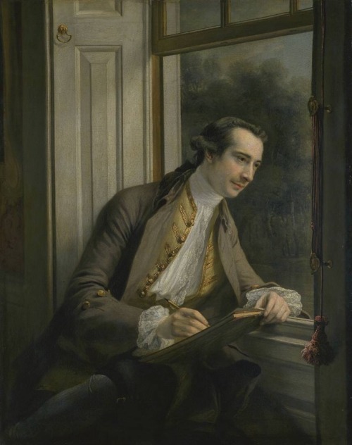 talleyrandsghost:Francis Cotes (1726-1770) Portrait of the mapmaker turned landscape artist Paul San