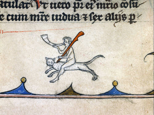 cat rider Vincent of Beauvais, Speculum historiale, France ca. 1294-1297.Boulogne-sur-Mer, BM, ms. 1