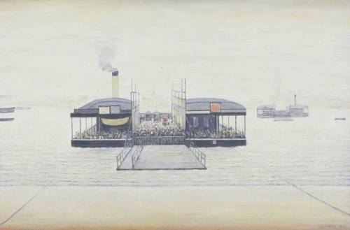 The Floating Bridge, Southampton, 1956, L.S. Lowry