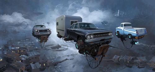 scifiarchive:  Retrofuturistic vehicles by Alejandro “Burda” Burdisio 