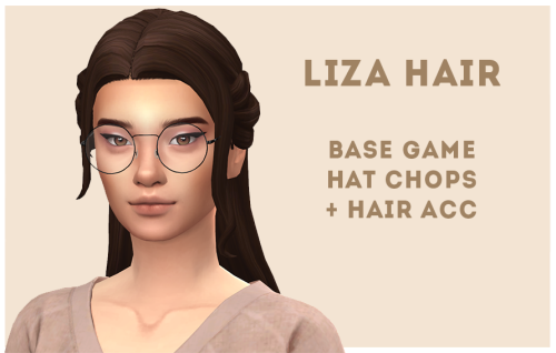 Liza Hairnamed after my cat back at my grandma’s (pronounced Lee-zuh)Hair info:base gamehat compatib