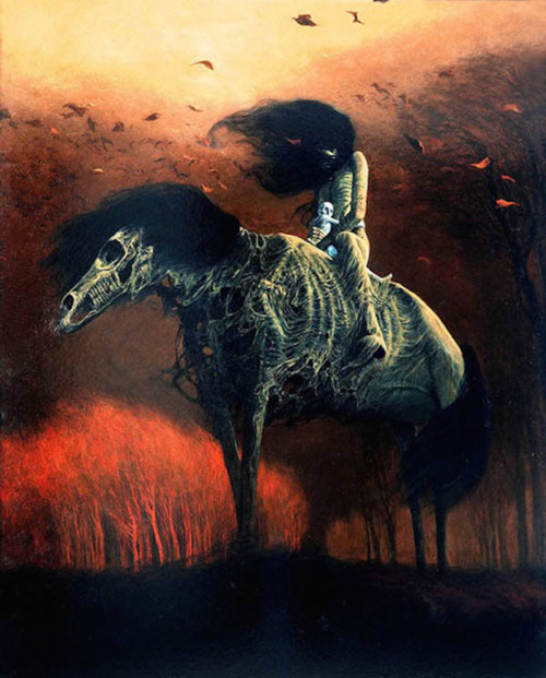 pixography:Zdzisław Beksiński   “A famous Polish painter  specializing in the field of utopian art, 