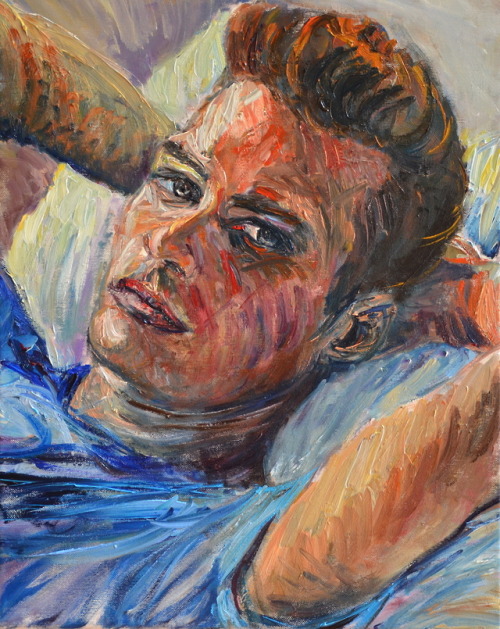 stevendag:  waiting for you oil painting on canvas 40 x 50 cm by Steven Dag www.stevendag.com 