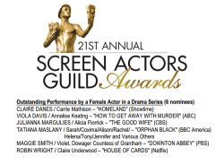 tatianamaslanydaily:  Congratulations, Tatiana, on your Outstanding Performance by a Female Actor in a Drama Series award nomination! The Screen Actors Guild Awards will take place on Sunday, January 25, 2015. 