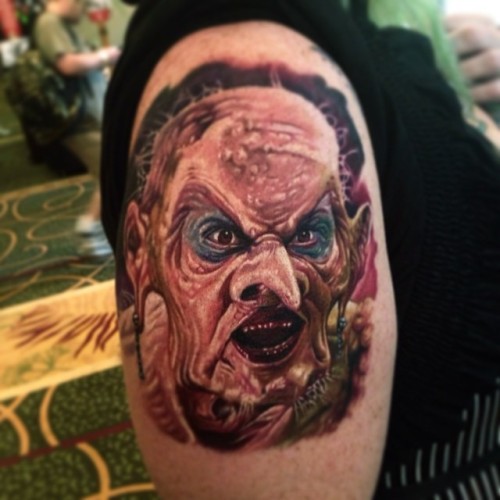 horroroftruant:  Insane Horror Movie Themed Tattoo Art by Paul Acker  Paul Acker has been tattooing 