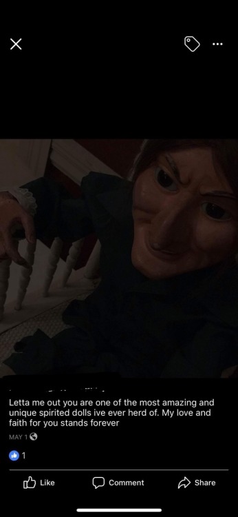 moonlandingwasfaked:  lace:   yelnatszeroni:   earthdad: this lady i work with is legitimately in love with a haunted doll and i’m freaked out  quit. now.    Love wins    happy pride everyone ! 