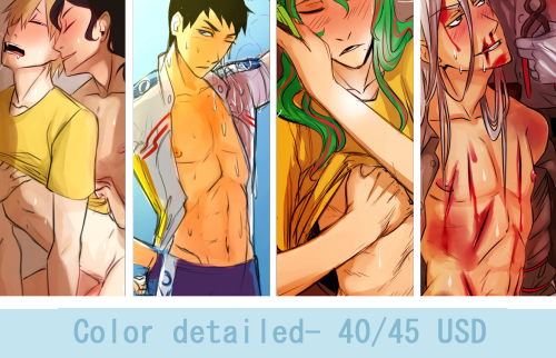wideop3n:  Officially opening commissions~!  -Lineart/greyscale  (1-2 layers) : 20/25* USD -Color simple (3-4 layers): 30/35* USD -Color detailed (4-10 layers): 40/45* USD -Paypal only (check more of my stuff here) -Will draw: all kinds of guro, girls,