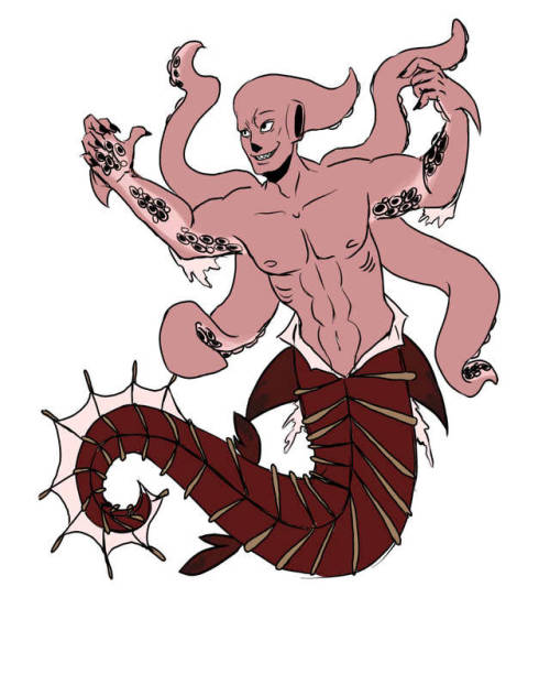 (( So I drew more Mermaids for Mermay.. I know its not a moogy, but its in the same au so eh.Pitou i