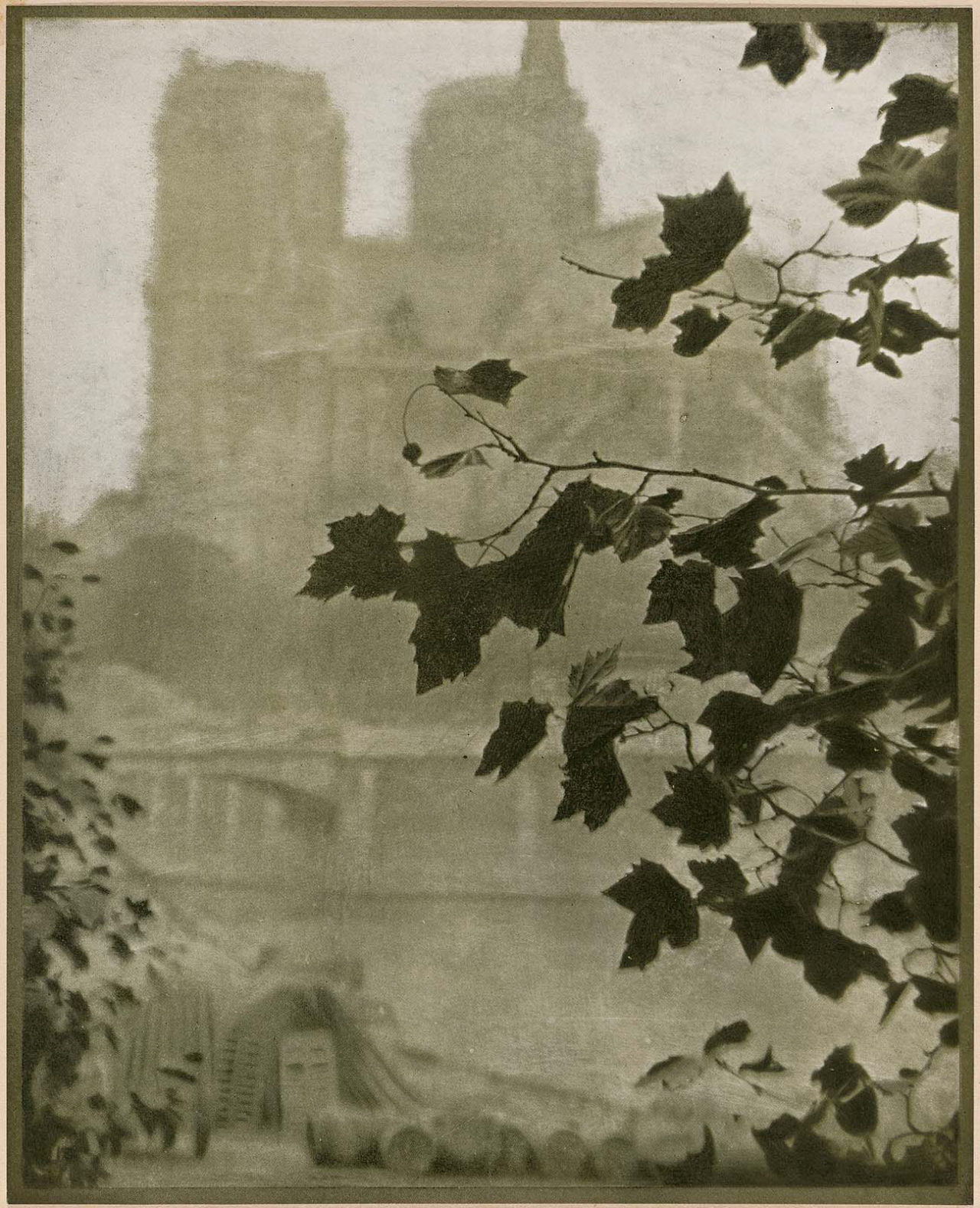 heaveninawildflower:  ‘Notre Dame’ (1908). Print, coloured half-tone by   	Alvin
