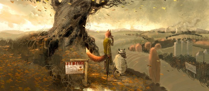 cussyeah-wesanderson:     The fantastic mr. Fox concept art by Chris Appelhans