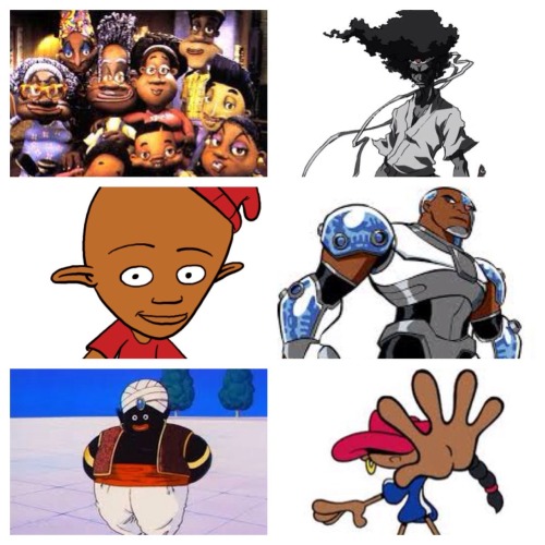 simplisticexistence:amazelife:  stefanoprugante1:  BLACK HISTORY MONTH! This is my tribute to the black cartoon characters I grew up watching. Happy Black History Month. 1. Gerald - Hey Arnold 2. Keesha - The Magic School Bus 3. Huey & Riley Freeman