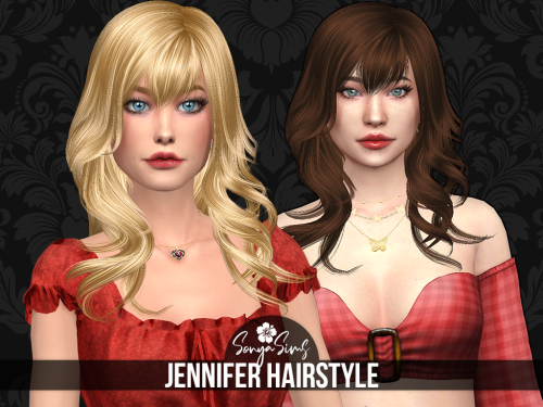 sonyasimscc: JENNIFER HAIRSTYLE •Low poly (perfomance-friendly). •Teens to elders. •F