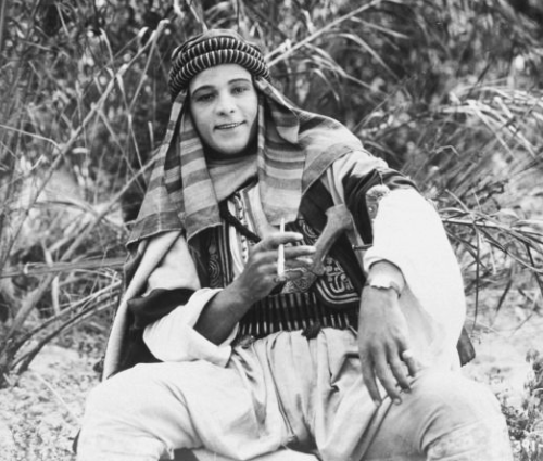 Rudolph Valentino in The Sheik, 1921.