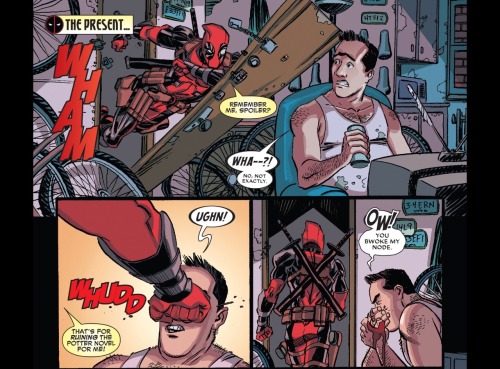 goldentrio:qft:Deadpool #7 - Wade’s a big Potter fan, with a grudge@pixiezilla - in, part, for