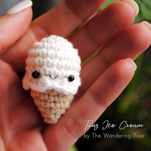 lillypadcrochet:ericacrochets:Tiny Ice Cream by The Wandering DeerFree Crochet Pattern HereRebloggin