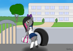 verminshy:  Just Crossie being adorable as fuck in his school outfit I got lazy at the background though.  I love that stallion &gt;///&lt; 