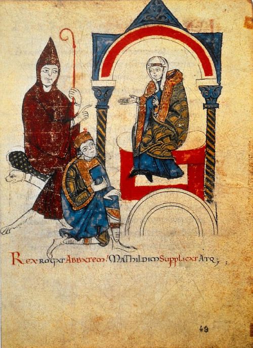 Illustrations from Vita Mathildis or life of Matilda of Tuscany. completed in 1115
