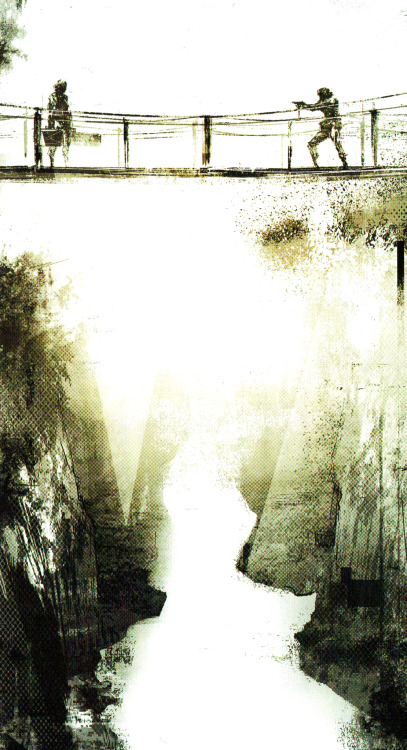 europeanextreme:Some scans of the illustrations from the Peace Walker novel. I’m gonna scan some mor
