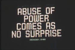 publicartfund:  Happy Birthday, Jenny Holzer. We are beyond honored to have worked with the groundbreaking on numerous exhibitions over the years. Did you know her first large-scale LED work was for Messages to the Public in 1982? Explore her work with