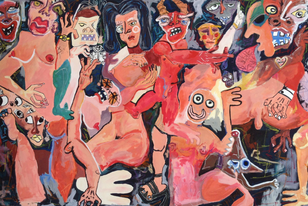 sergio-bonilla:  Hombría Muerta Acrylic and mixed media on panel Sergio Bonilla