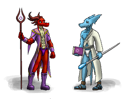 Pixel Warriors 2The wise and enigmatic wizard  The devoted and pious cleric  Which to pick for your adventure?Posted using PostyBirb