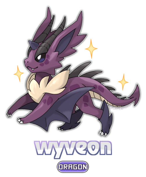 splatterparrot:Introducing the Sharp Scale Pokemon - Wyveon! Eevee evolves into Wyveon once it lev