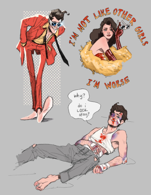 Plas And Some Alter Egos, One Looking A Little Worse For Wear (he'll Be FINE)