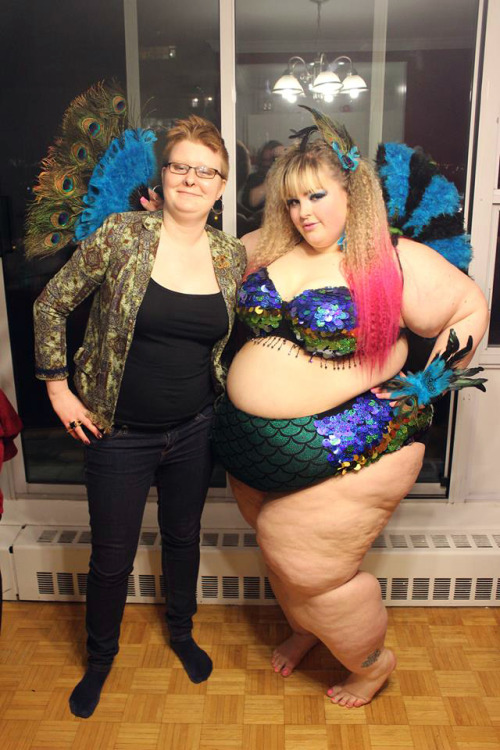 pardonmewhileipanic:  Just me and Awfullydull being super babes for a Mardi Gras party, nbd all sequins on bra and bottoms was done BY HAND by the amazing Awfullydull <3  High-waisted bottoms made  by ChubbyCartwheels.com  