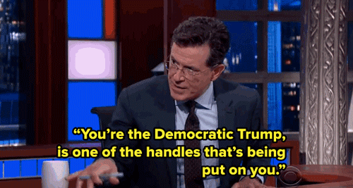 micdotcom:  Watch: Colbert  says not having a Super PAC is like bringing “a spoon to a knife fight’ — but Sanders isn’t shaken.  
