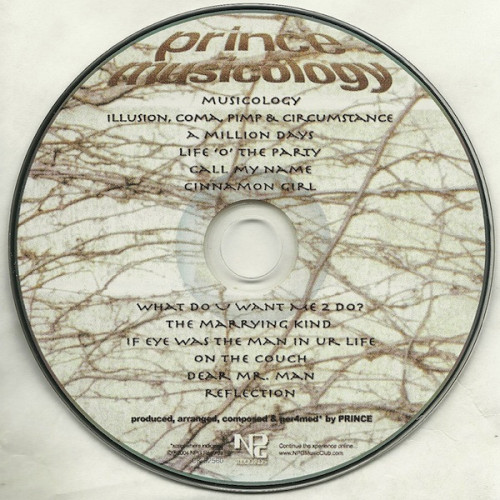 behindthegrooves:  On this day in music history: April 20, 2004 - “Musicology”, the thirtieth album by Prince is released. Produced by Prince, it is recorded at Paisley Park in Chanhassen, MN, Metal Works in Mississauga, Ontario, and The Hit Factory