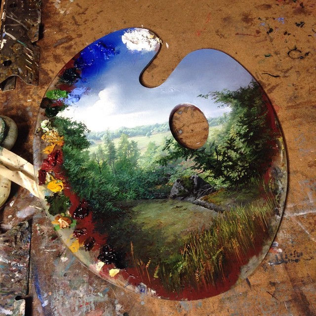 wordsnquotes:  Stunning Miniature Landscape Paintings by Dina Brodsky Dina Brodsky’s (previously