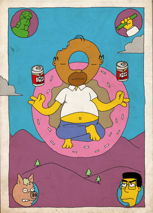 “Homer” by GonSaa
GonSaa (Gonzalo Saavedra) is a graphic designer and illustrator from San José, Uruguay. GonSaa is responsible for the graphic art of his own musical project :“Lobo Está?”.
Links: Deviant / Tumblr / Lobo Está?