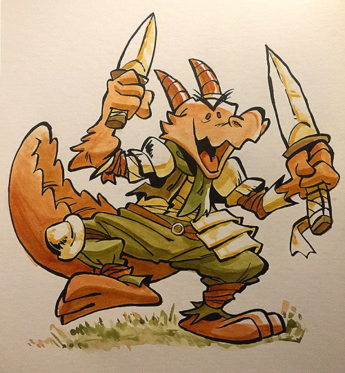 A little rowdy kobold with some knives