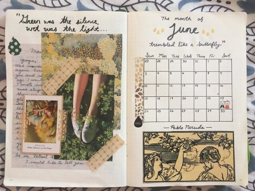 etudiier: my june 2018 spread!! I’ve recently started bullet journaling again after a long hia