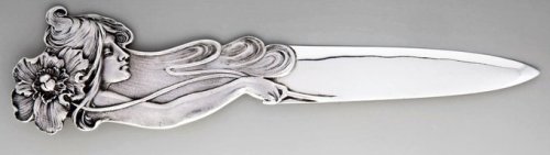 indigodreams:letter opener made by U.S. silver manufacturer Dominick & Haff, New York, circa 190