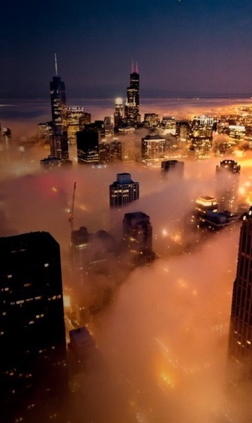 Foggy Night, Chicago, Illinois