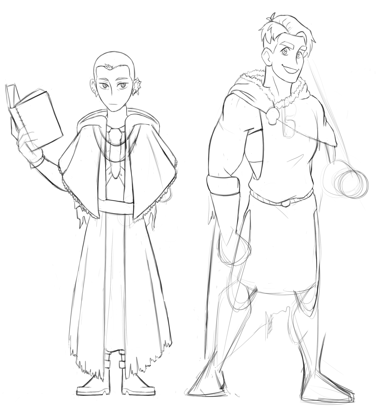 Progress report on the character design for Harrow and Gideon. Slow going, lots of redoing, but finally getting somewhere. 