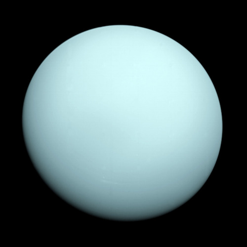 This is an image of the planet Uranus taken by the spacecraft Voyager 2 in 1986.Credit: NASA/JPL-Cal