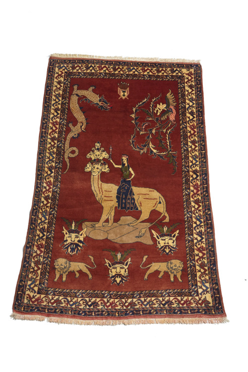 Book of Revelations Rug https://www.kingkennedyrugs.com/products/no-989-antique-pictorial-rug-4-2-x-6-9