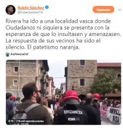   Un aplauso a los vascos, ante provocación, indiferencia.  