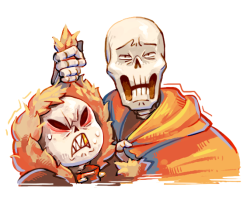 yesyooduck:  swap papyrus x fell sans