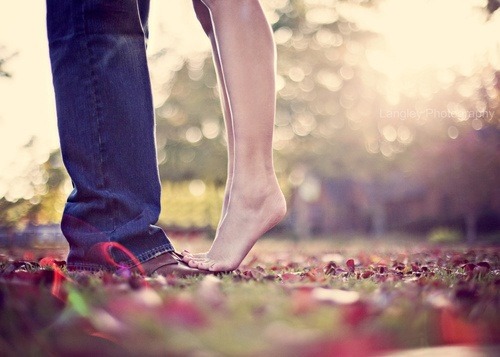 adriftinboston:  blossomsoneandonly:  adriftinboston:  I have to do tip toes, otherwise I wouldn’t even be able to kiss his shoulders.  I like when you hop like a bunny to try to kiss me  I gots to Daddy. You’re too tall!  But Daddy might like the